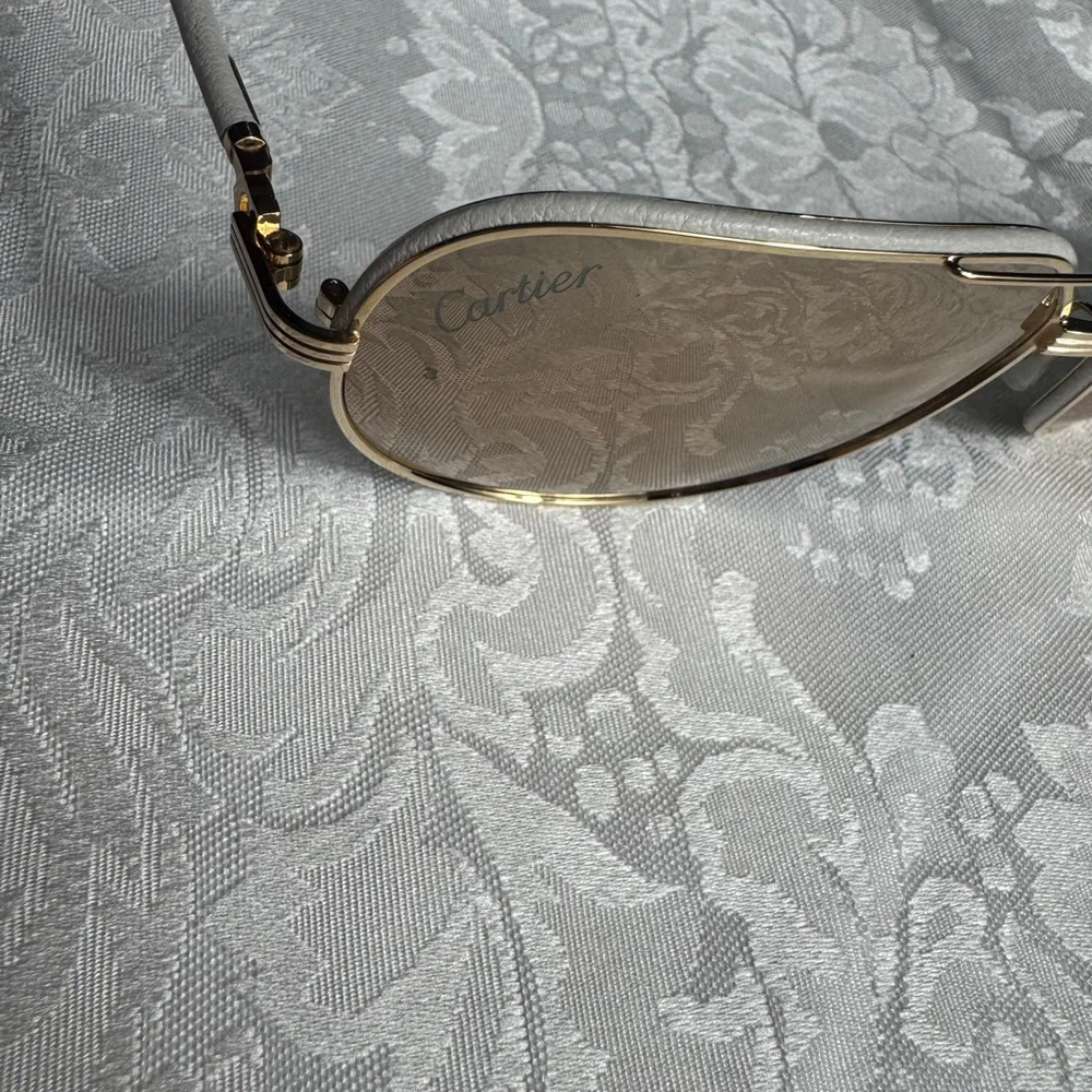 Cartier Premier De Cartier White Frame Aviator CT0053S